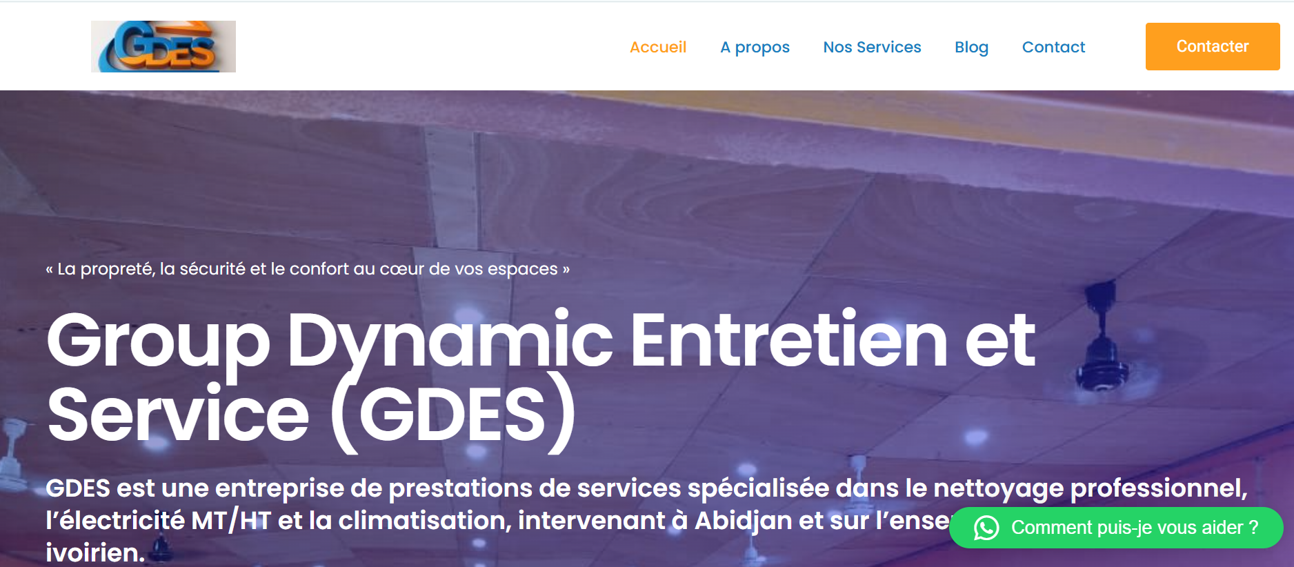 Création du site institutionnel de GDES